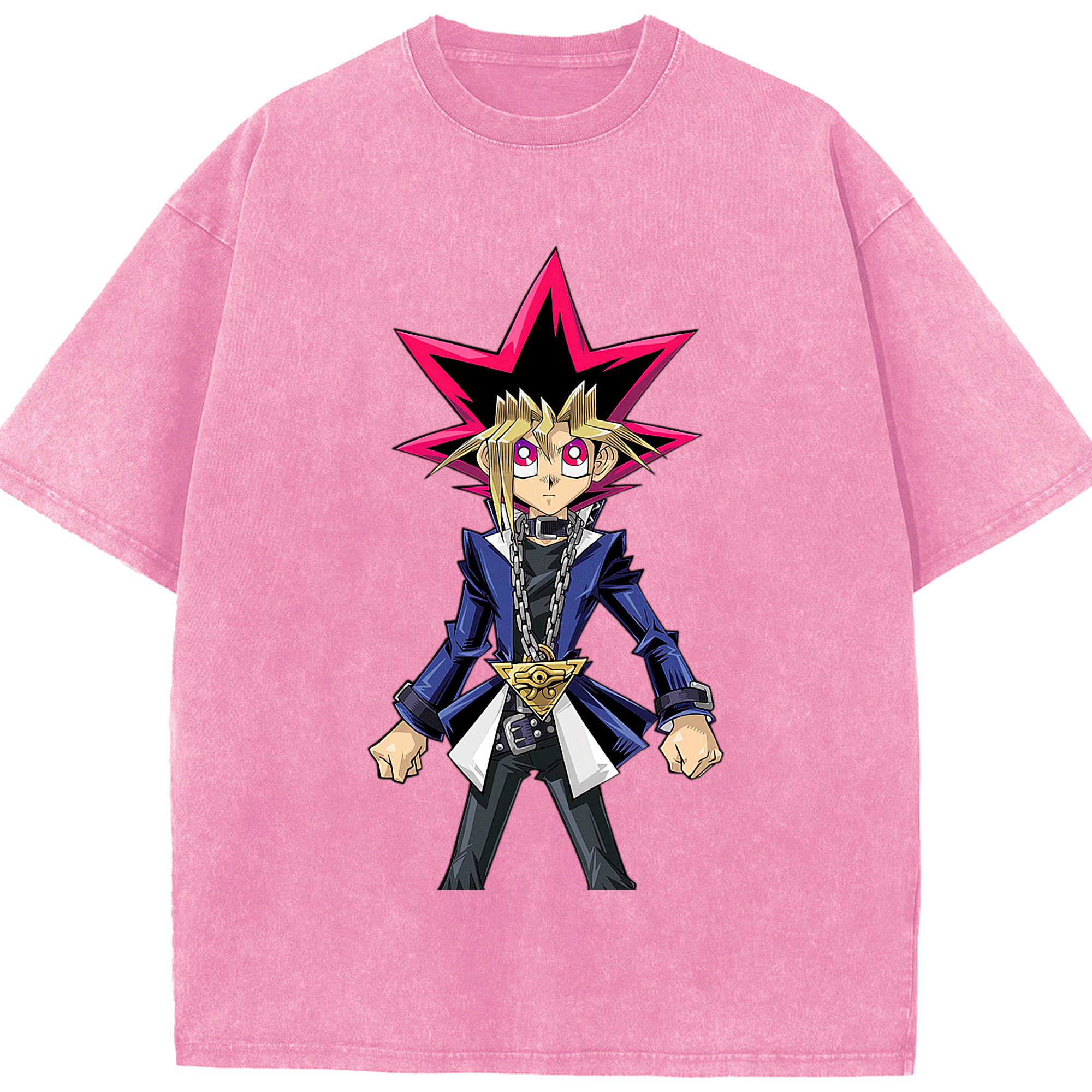 （画像用） 遊☆戯☆王 Yu-Gi-Oh! 綿100% ヴィンテージ風 半袖Tシャツ（フロントプリント）